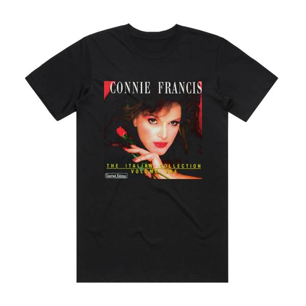 Connie Francis The Italian Collection Volume 1 Album Cover T-Shirt Black