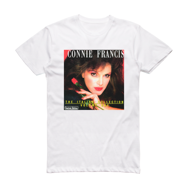 Connie Francis The Italian Collection Volume 1 Album Cover T-Shirt White