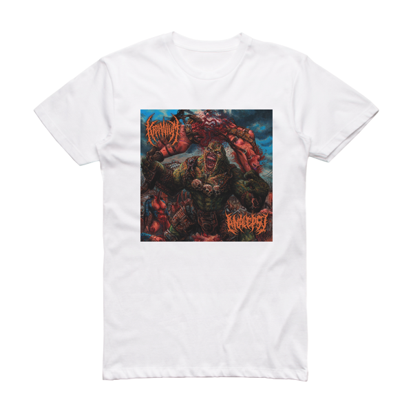 Analepsy The Kraanialepsy Split Album Cover T-Shirt White