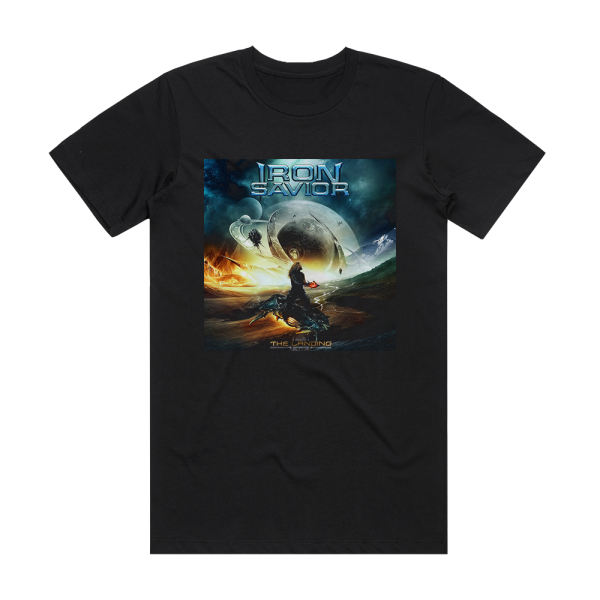 Iron Savior The Landing Album Cover T-Shirt Black