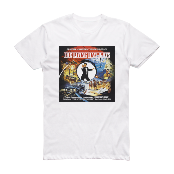 John Barry The Living Daylights Album Cover T-Shirt White