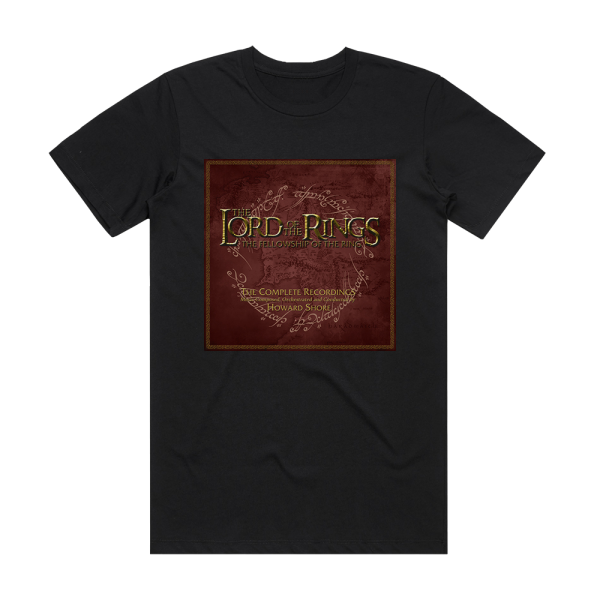 Howard Shore The Lord Of The Rings The Fellowship Of The Ring 2 Album Cover T-Shirt Black