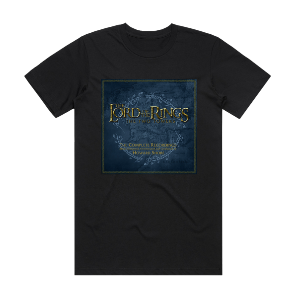 Howard Shore The Lord Of The Rings The Two Towers 1 Album Cover T-Shirt Black