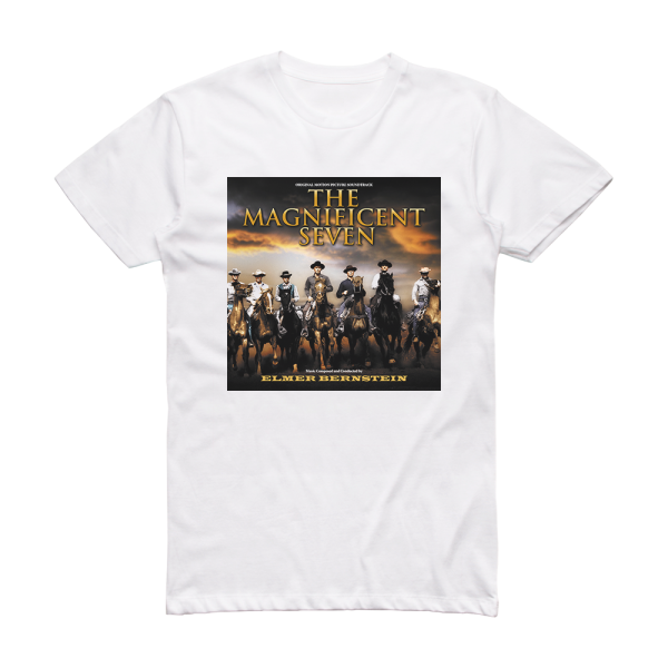 Elmer Bernstein The Magnificent Seven Album Cover T-Shirt White