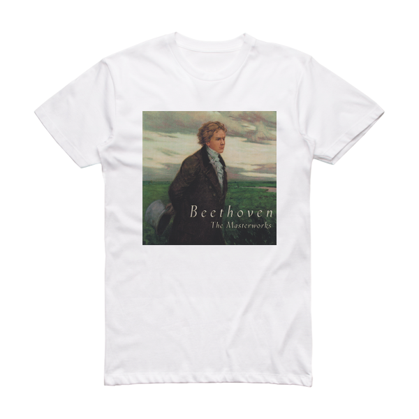 Ludwig van Beethoven The Masterworks Album Cover T-Shirt White