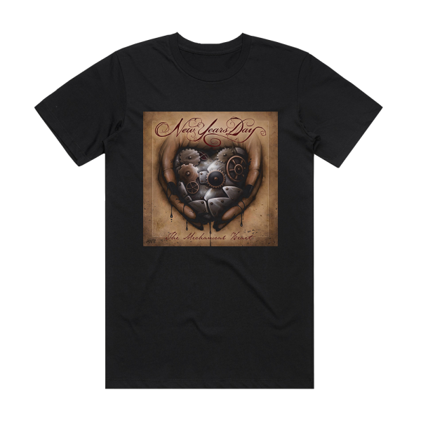 New Years Day The Mechanical Heart Ep Album Cover T-Shirt Black