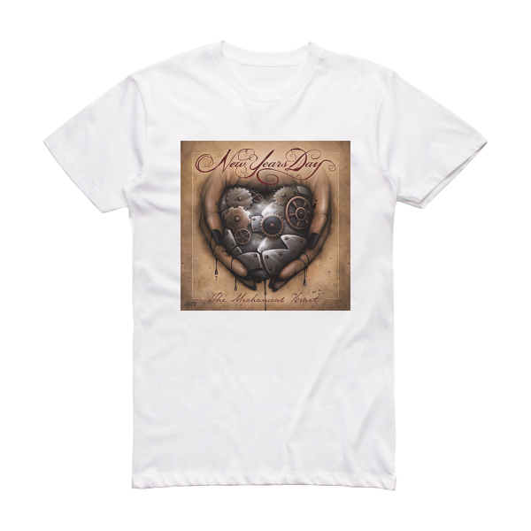 New Years Day The Mechanical Heart Ep Album Cover T-Shirt White