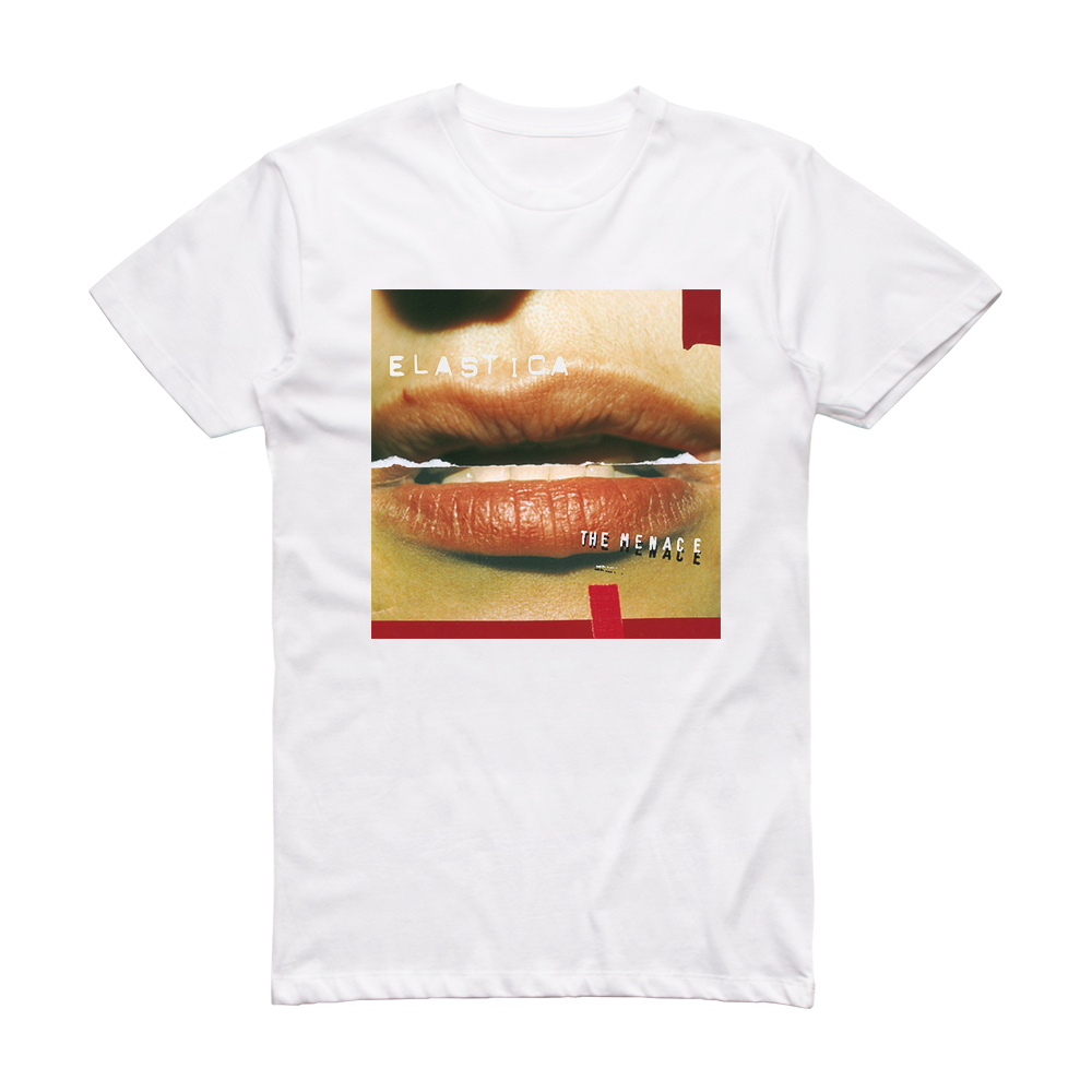 Elastica The Menace Album Cover T-Shirt White – ALBUM COVER T-SHIRTS