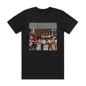 Grandmaster Flash and The Furious Five The Message 1 Album Cover T-Shirt Black