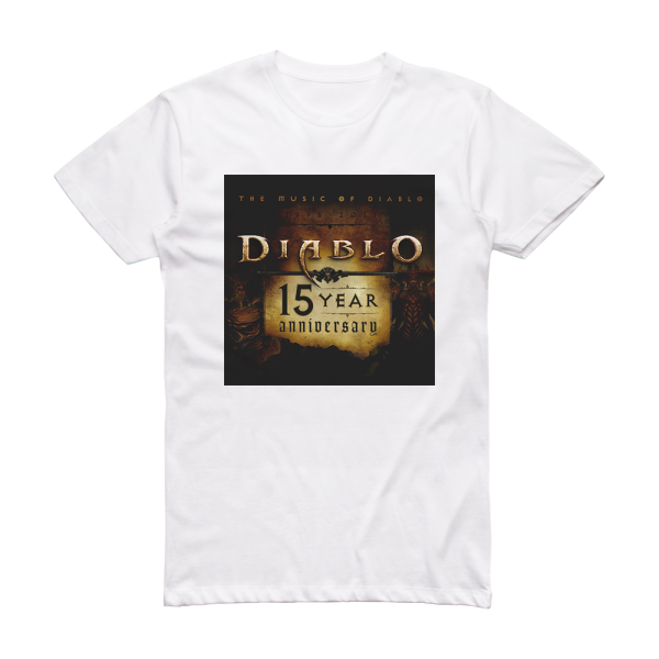 Matt Uelmen The Music Of Diablo 1996 2011 Diablo 15 Year Anniversary Album Cover T-Shirt White