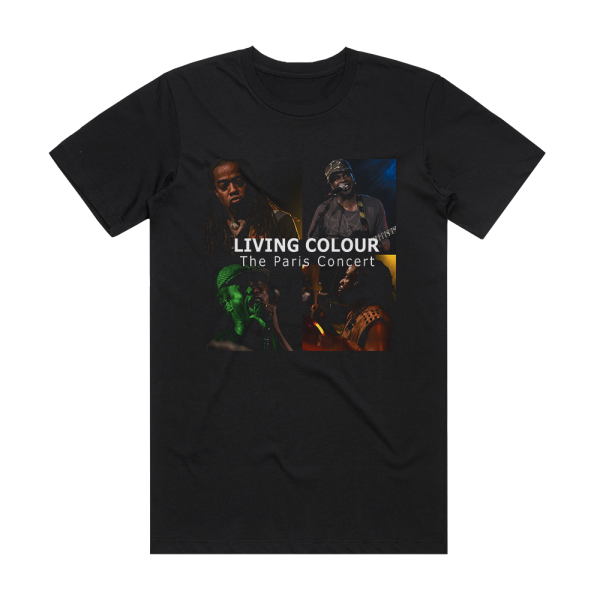 Living Colour The Paris Concert Album Cover T-Shirt Black