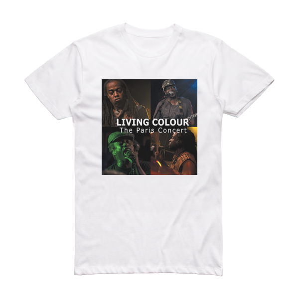 Living Colour The Paris Concert Album Cover T-Shirt White