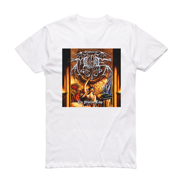 Diabolical Masquerade The Phantom Lodge Album Cover T-Shirt White