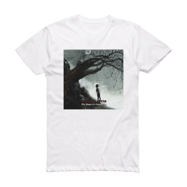 October Falls The Plague Of A Coming Age Album Cover T-Shirt White