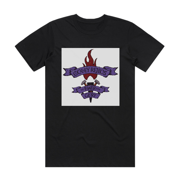 Cockney Rejects The Power The Glory Album Cover T-Shirt Black