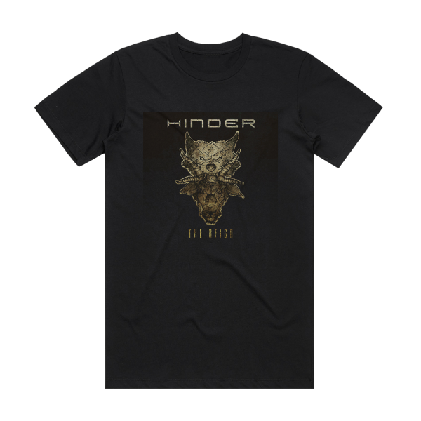 Hinder The Reign Album Cover T-Shirt Black