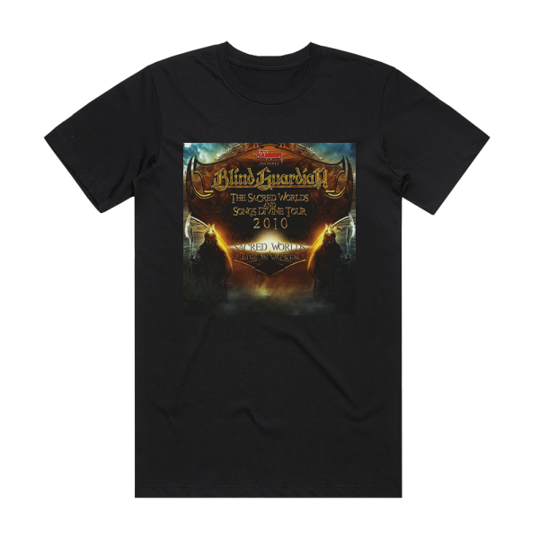 Blind Guardian The Sacred Worlds And Songs Divine Tour 2010 Album Cover T-Shirt Black