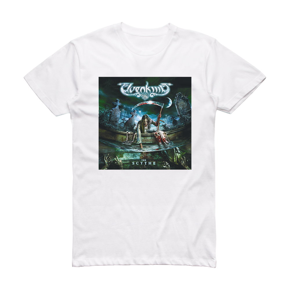 Elvenking The Scythe Album Cover T-Shirt White – ALBUM COVER T-SHIRTS