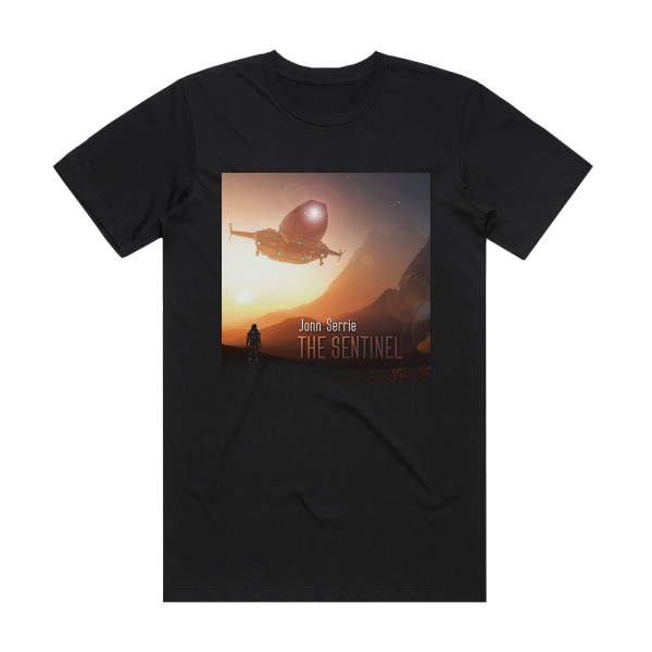 Jonn Serrie The Sentinel Album Cover T-Shirt Black