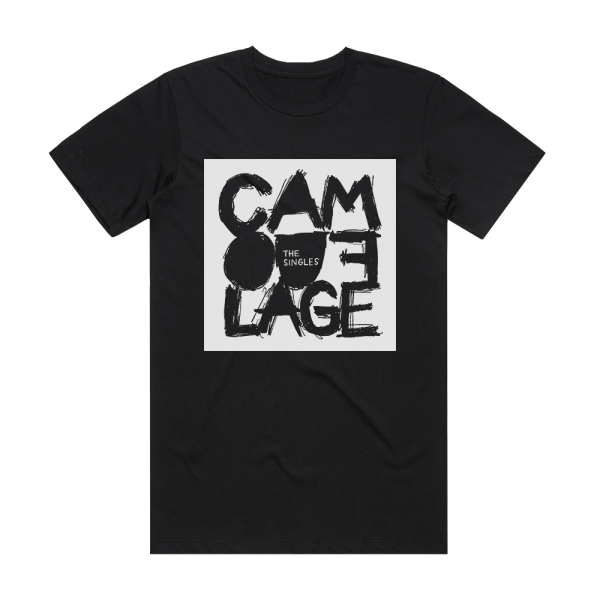 Camouflage The Singles Album Cover T-Shirt Black