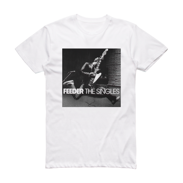 Feeder The Singles Album Cover T-Shirt White