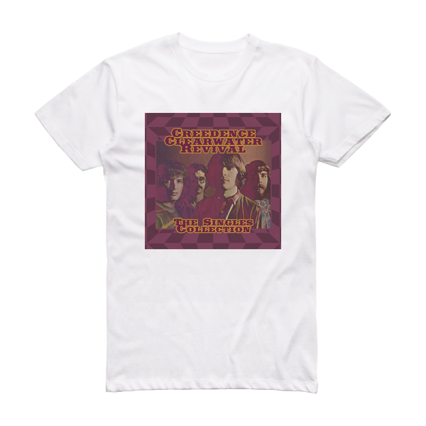 Creedence Clearwater Revival The Singles Collection Album Cover T-Shirt White