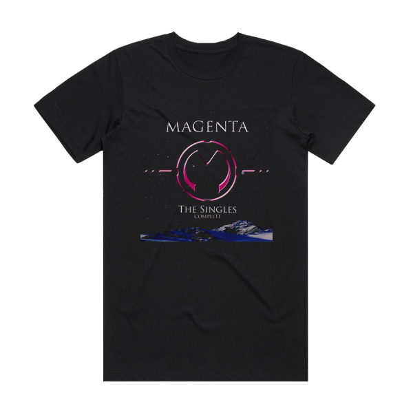 Magenta The Singles Complete Album Cover T-Shirt Black