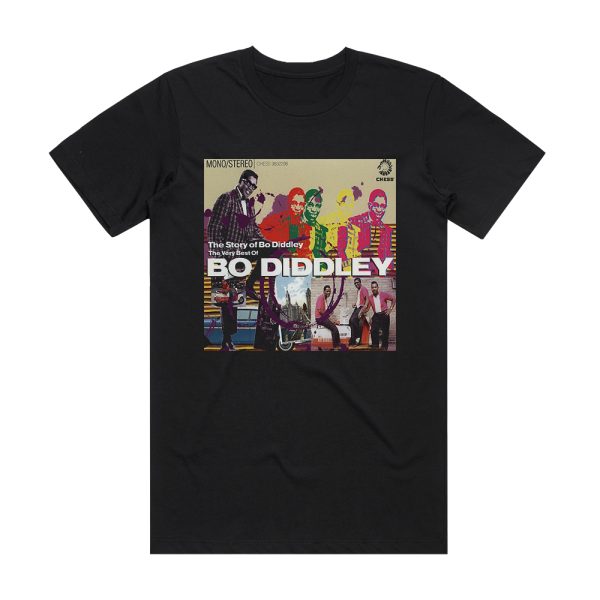 Bo Diddley The Story Of Bo Diddley Album Cover T-Shirt Black