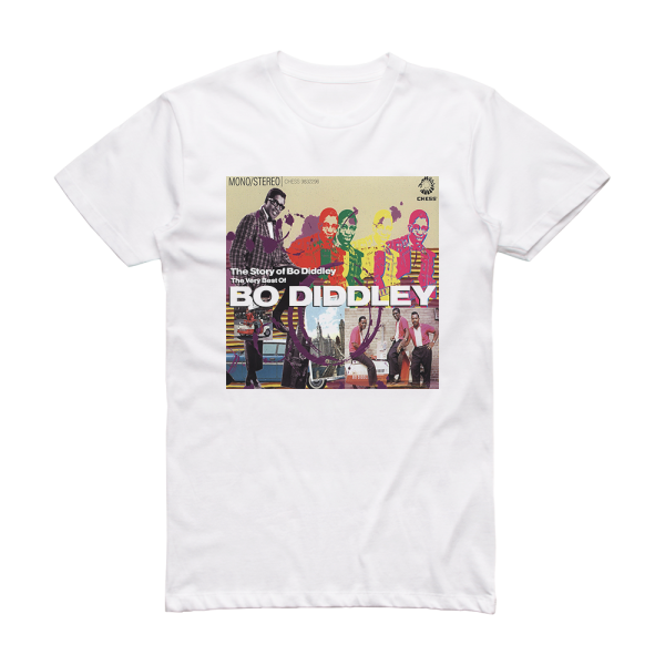 Bo Diddley The Story Of Bo Diddley Album Cover T-Shirt White