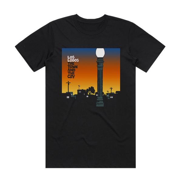 Los Lobos The Town And The City Album Cover T-Shirt Black