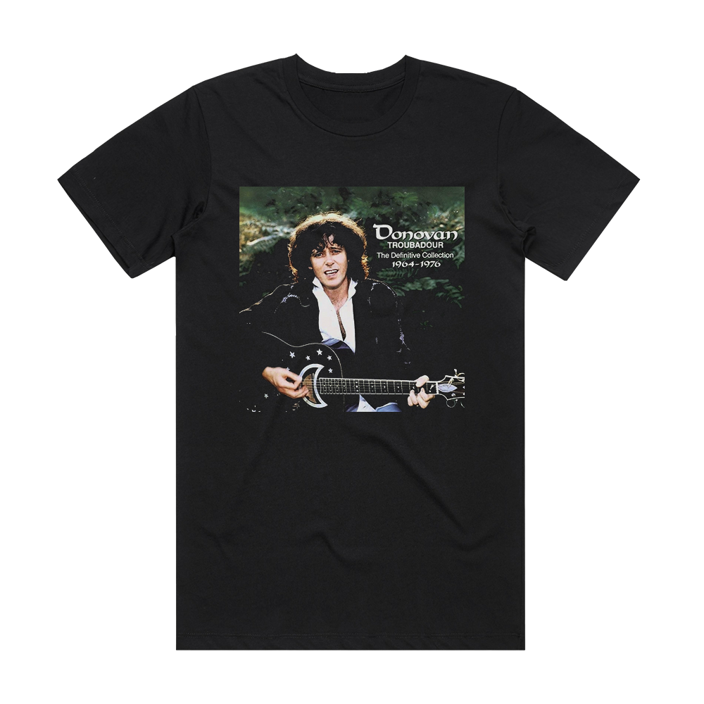Donovan The Troubadour 1 Album Cover T-Shirt Black – ALBUM COVER T-SHIRTS