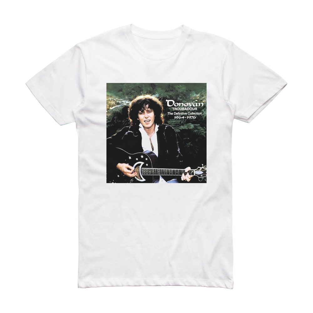 Donovan The Troubadour 1 Album Cover T-Shirt White – ALBUM COVER T-SHIRTS