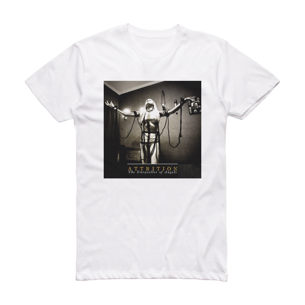 Attrition The Unraveller Of Angels Album Cover T-Shirt White