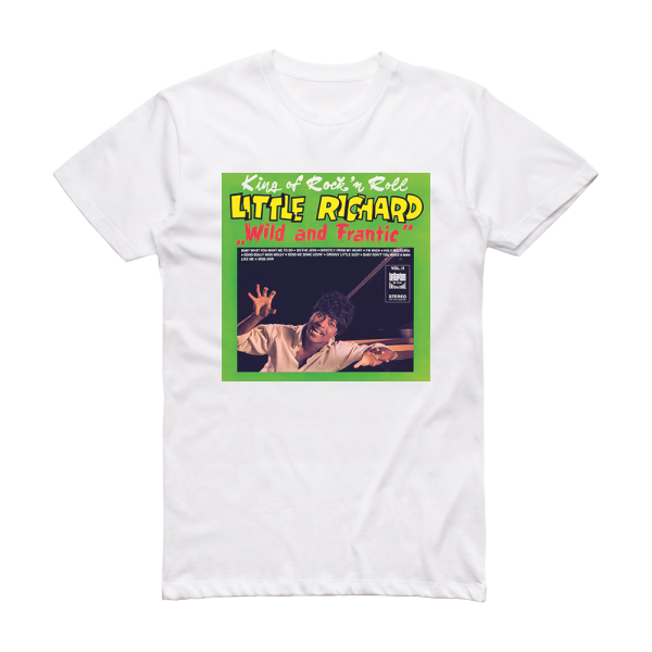 Little Richard The Wild Frantic Little Richard Album Cover T-Shirt White