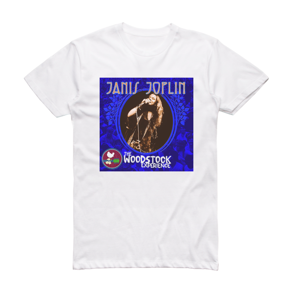 Janis Joplin The Woodstock Experience Album Cover T-Shirt White