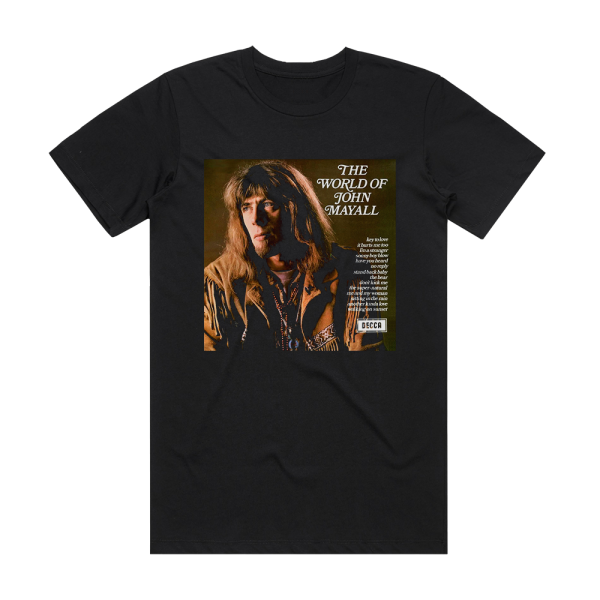 John Mayall The World Of John Mayall Album Cover T-Shirt Black