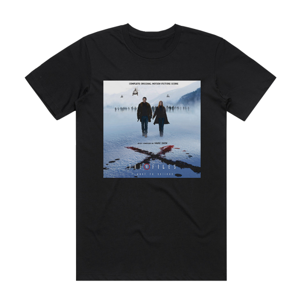 Mark Snow The X Files I Want To Believe 2 Album Cover T-Shirt Black