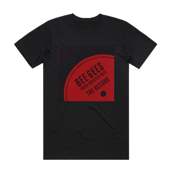 Bee Gees Their Greatest Hits The Record Album Cover T-Shirt Black