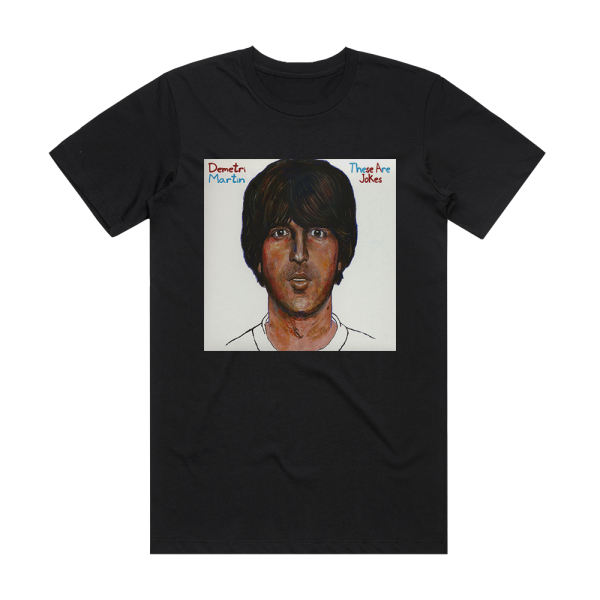 Demetri Martin These Are Jokes Album Cover T-Shirt Black