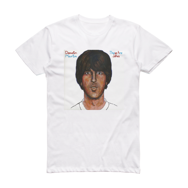 Demetri Martin These Are Jokes Album Cover T-Shirt White