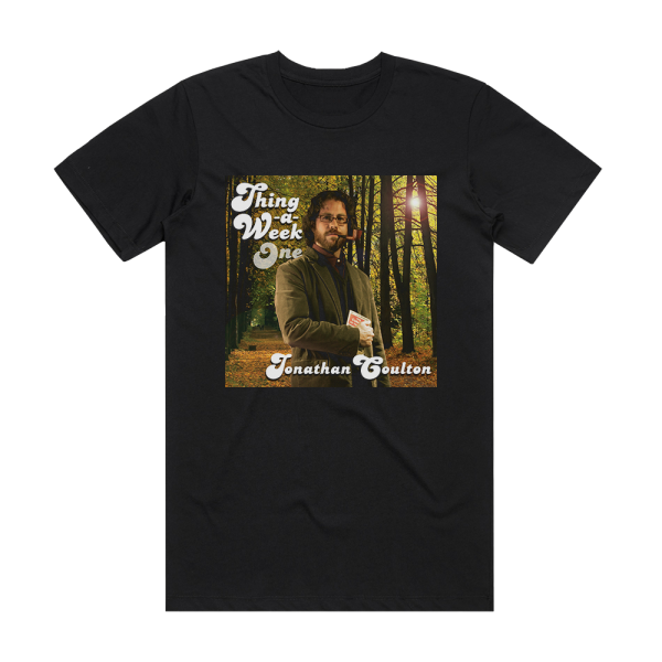 Jonathan Coulton Thing A Week One Album Cover T-Shirt Black