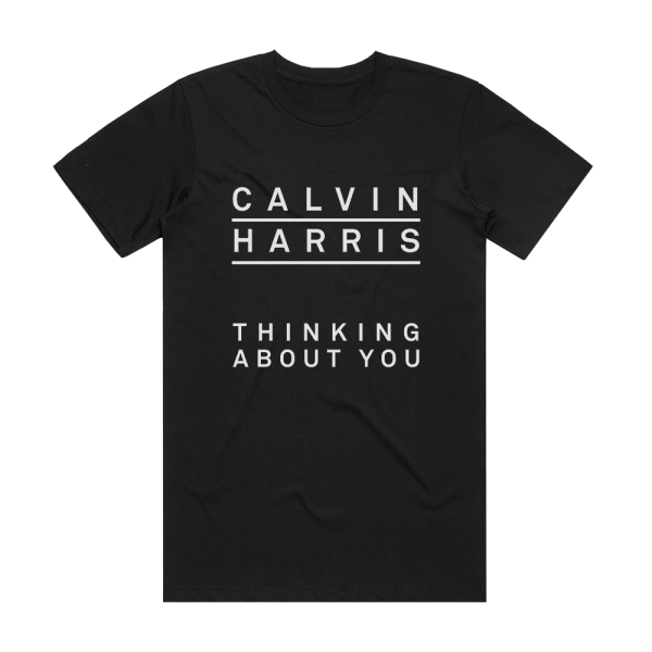 Calvin Harris Thinking About You 1 Album Cover T-Shirt Black