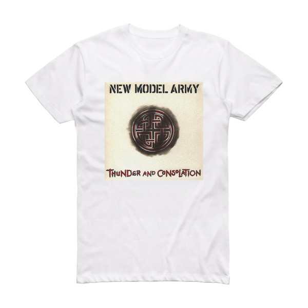 New Model Army Thunder And Consolation Album Cover T-Shirt White