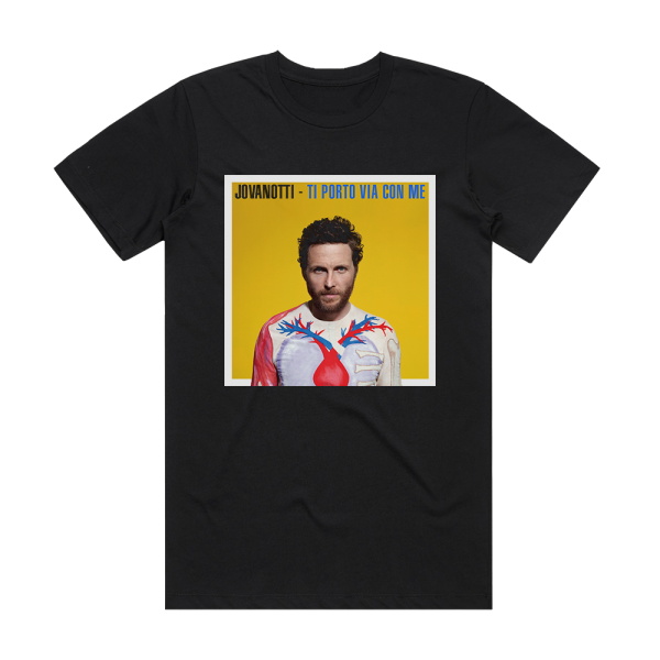 Jovanotti Ti Porto Via Con Me Album Cover T-Shirt Black