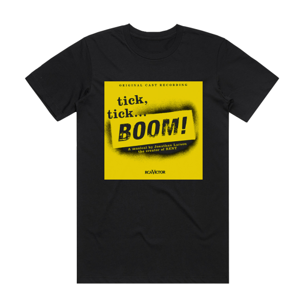 Jonathan Larson Tick Tick Boom Album Cover T-Shirt Black