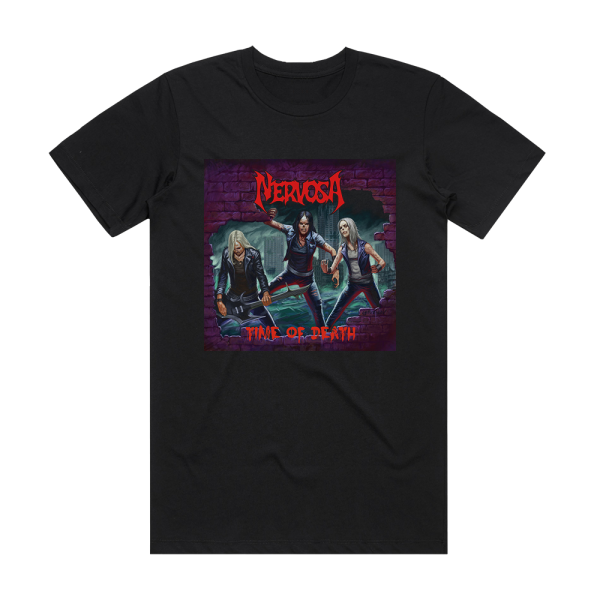 Nervosa Time Of Death Album Cover T-Shirt Black
