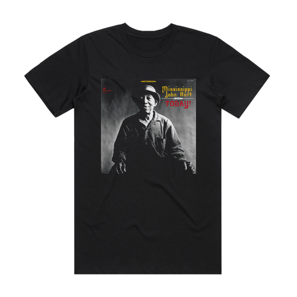 Mississippi John Hurt Today Album Cover T-Shirt Black