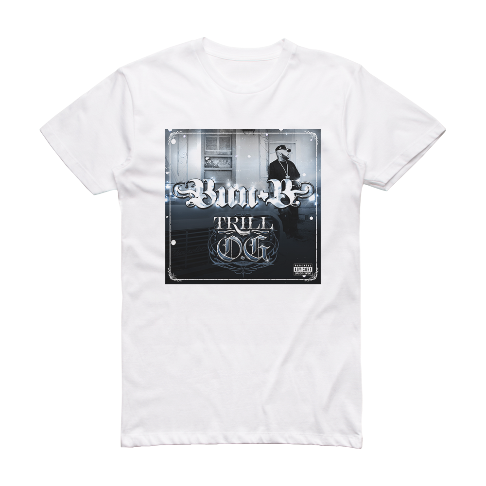 Bun B Trill Og Album Cover T-Shirt White – ALBUM COVER T-SHIRTS