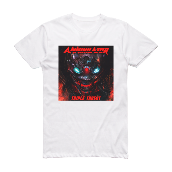 Annihilator Triple Threat Album Cover T-Shirt White