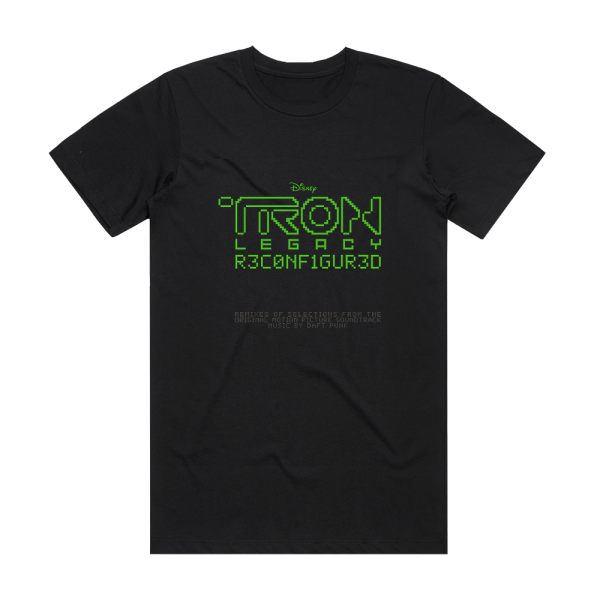 Daft Punk Tron Legacy R3Conf1Gur3D Album Cover T-Shirt Black